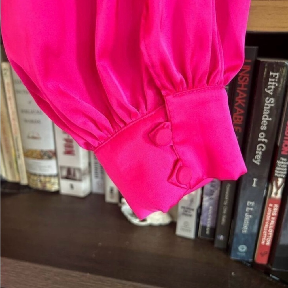 NWT GiGi’s Elegant Hot Pink One-Shoulder Dress XS - Picture 8 of 10